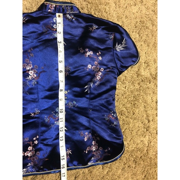 Authentic SOLZ SQUIRREL size 6 Girls Top/Pants BLUE SATIN Oriental Asian SET Z21 - Picture 9 of 12